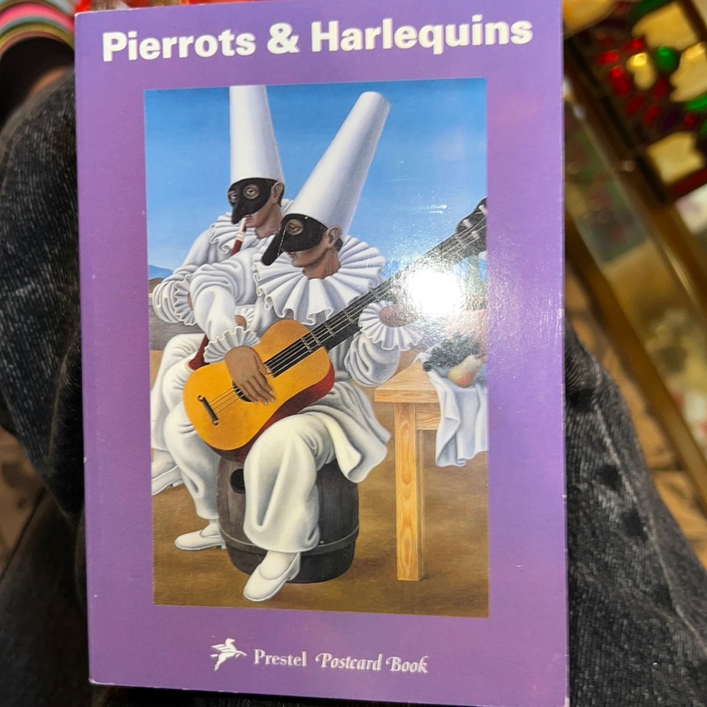 Pierrot & Harlequins postcard book